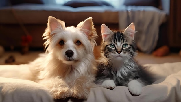 Dogs and cats live together
