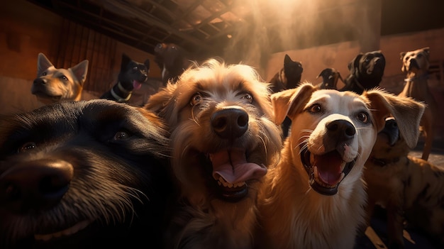 The dogs of the film