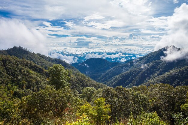 Doi Ang Khang mountain in Chiang Mai Province, Northern Thailand.