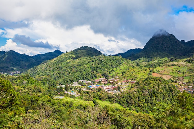 Doi Ang Khang mountain in Chiang Mai Province, Northern Thailand.