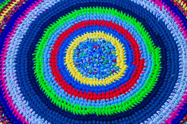 Doityourself knitted crochet carpet