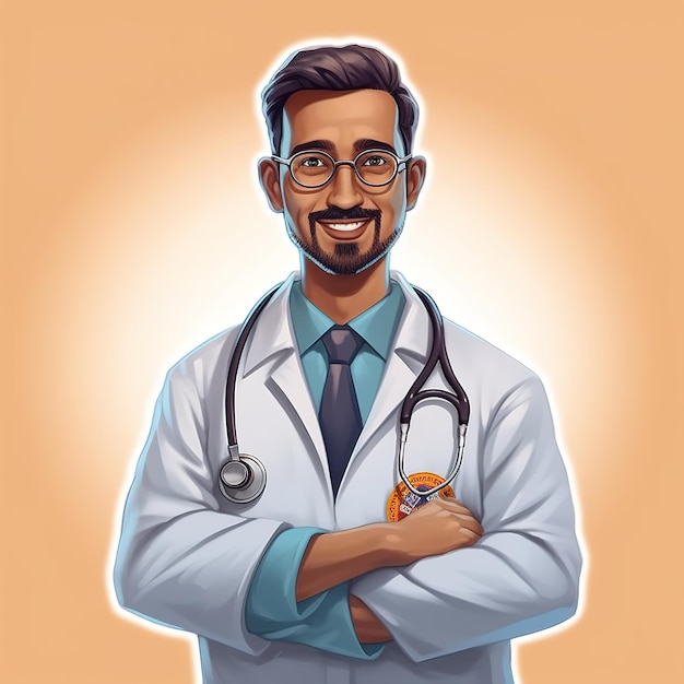 Dokter Karakter Illustratie