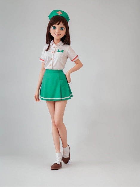 кукла в одежде медсестры