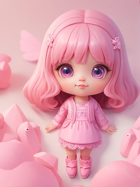 Doll magical princess cartoon girl