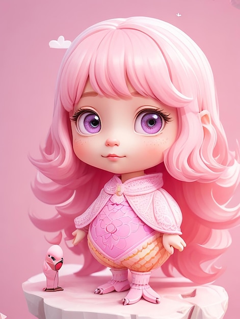 Doll magical princess cartoon girl