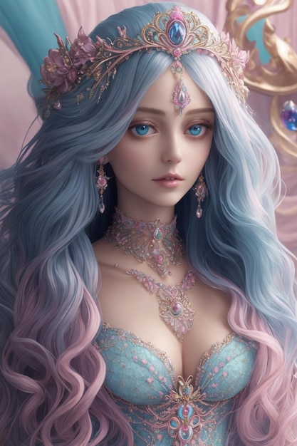 doll style fantasy portrait