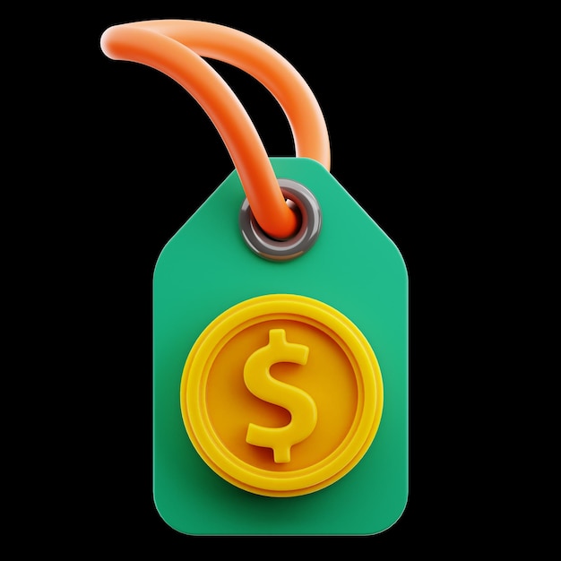 Dollar coin money finance icon 3d rendering high quality on isolated background