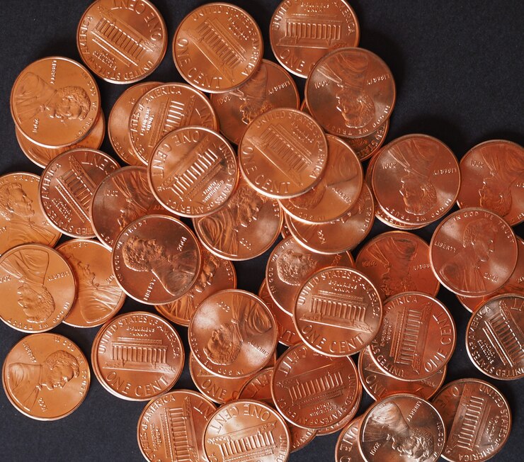 Dollar coins 1 cent wheat penny cent