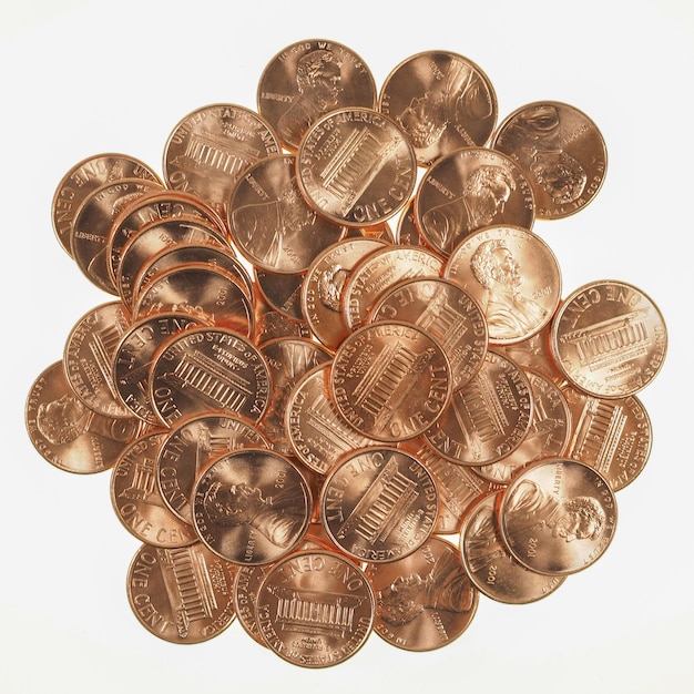 Dollar coins 1 cent wheat penny cent