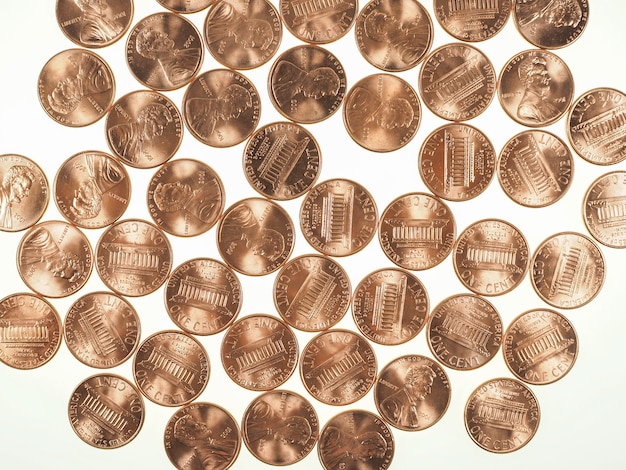 Dollar coins 1 cent wheat penny cent