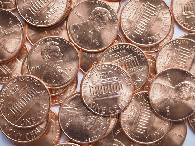 Photo dollar coins background