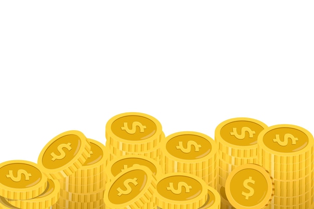 Долларовые монеты png граница милая иллюстрация мультфильма прозрачный фон