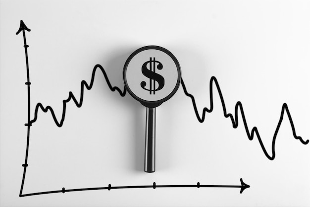 Foto concetto di stabilità del tasso di cambio del dollaro.