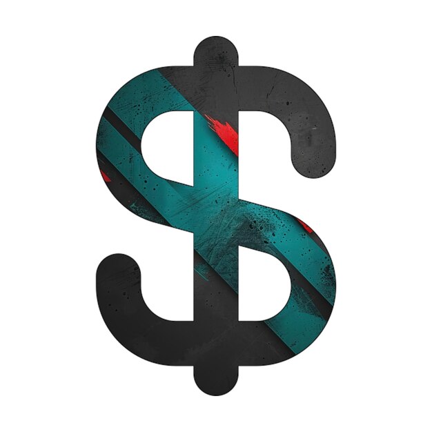 икона диагональная черный зеленый красный доллар