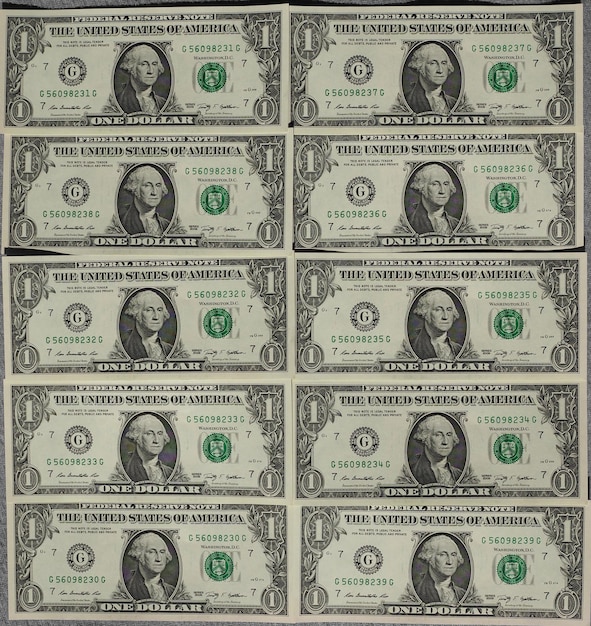 Photo dollar notes 1 dollar