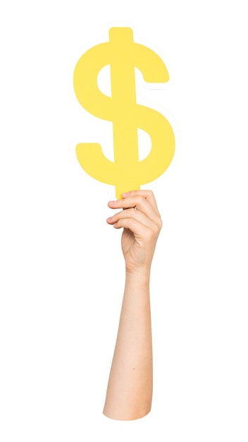 dollar sign png hand holding symbol transparent background