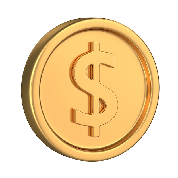 Dollar Symbol On Blue Background