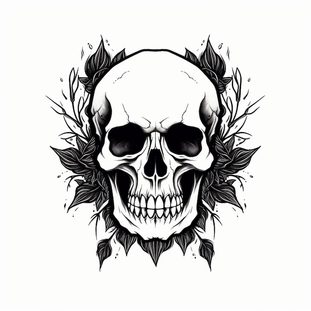 Photo dollar tree sugar skull skull logo vector skull army logo female skull