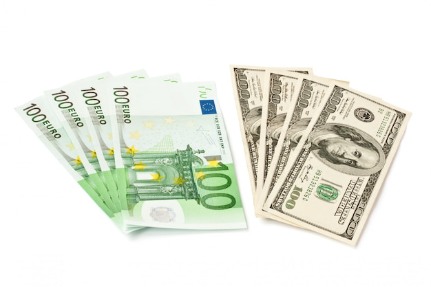 Foto dollars en euro's