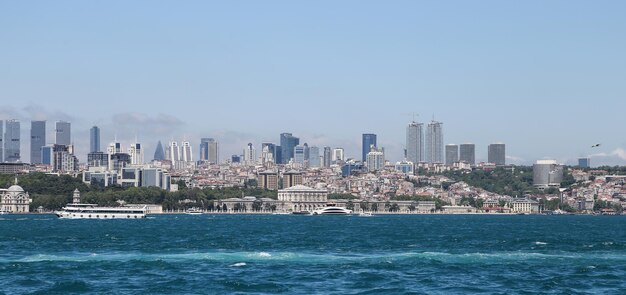 Dolmabahce Palace and Besiktas in Istanbul City Turkey