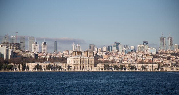 Dolmabahce Palace and Besiktas in Istanbul City