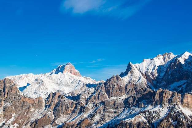 Dolomieten Dolomiti Italië in de winter prachtige Alpen winter bergen Cortina d'Ampezzo Faloria skigebied