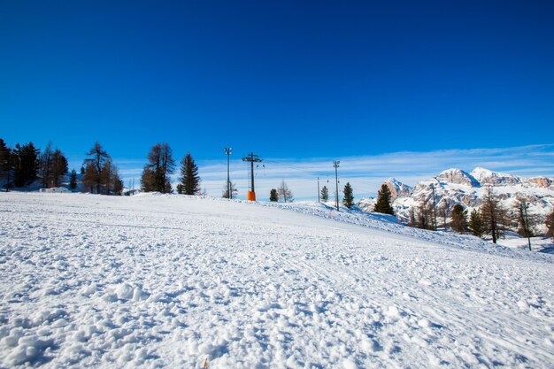 Dolomieten winter bergen skigebied