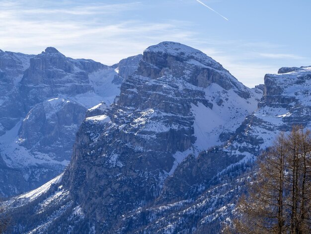 Dolomites 눈 파노라마 val badia armentara