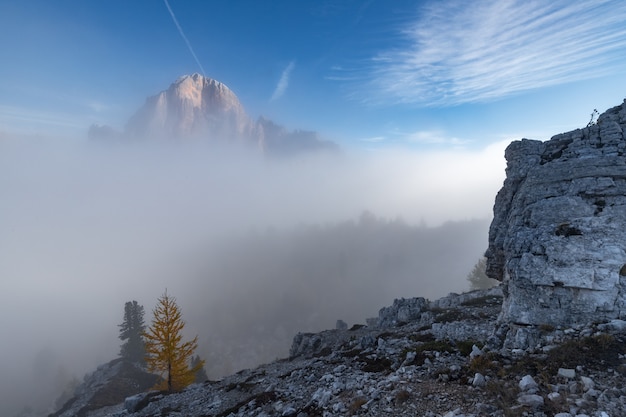 Dolomites: sunrise at Cinqui Torri