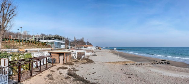 Dolphin beach in Odessa Ukraine in springtime