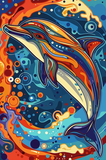 Dolphin Coloring Art for Kids