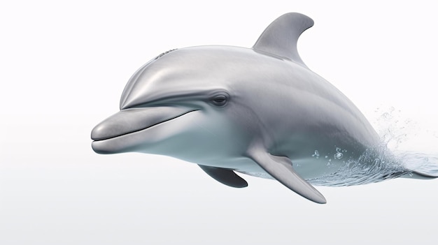 dolphin isolated white background