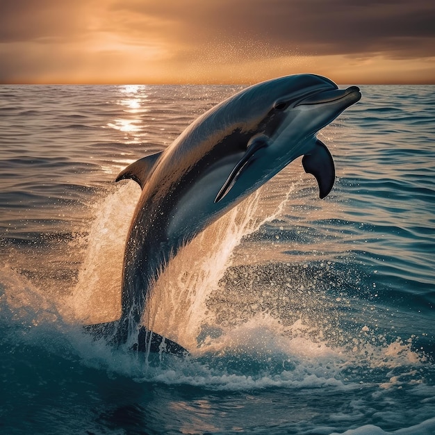 dolphin swimming in the ocean