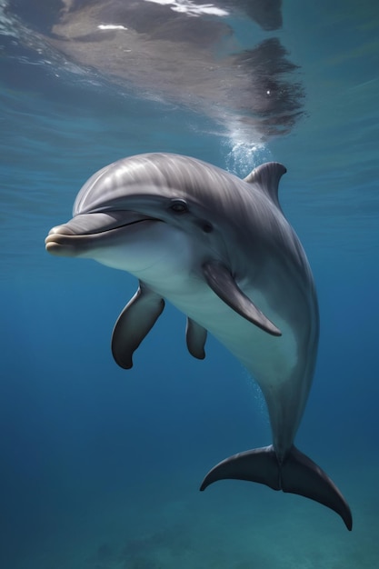 海底 で 泳ぐ イルカ 優雅 な 海洋 生物 を 近く から 見る