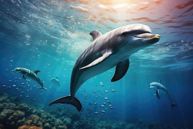 плавание дельфинов
