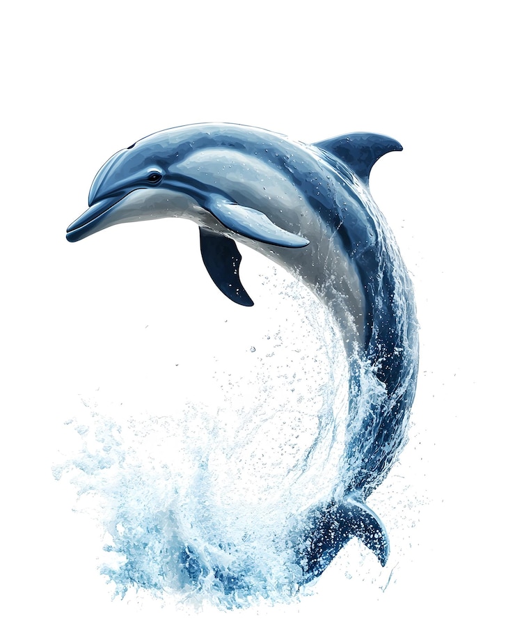 Photo a dolphin that is in the water with the dolphin