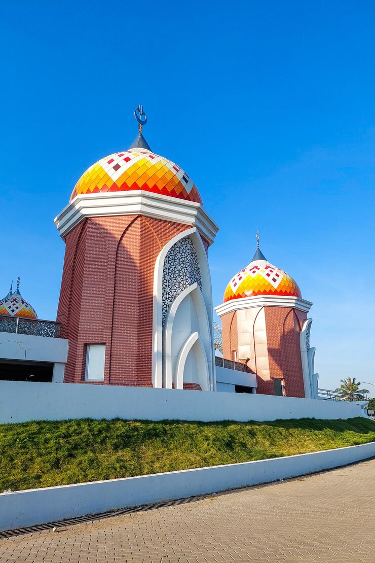 Dome 99 Mosque Beautiful mosque with unique architecture location of the building on the beach