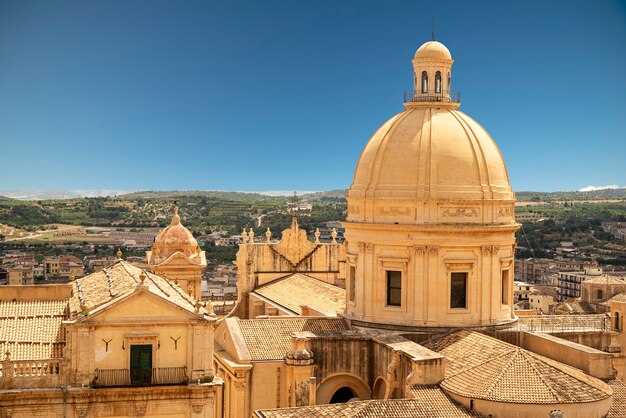 The dome of the cathedral of Saint Nicholas, Noto, Sicily