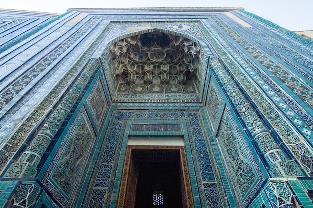 The dome in the form of an arch in traditional Asian mosaic Architecture of medieval Central Asia