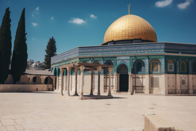 The Dome of the Rock in Courtyard