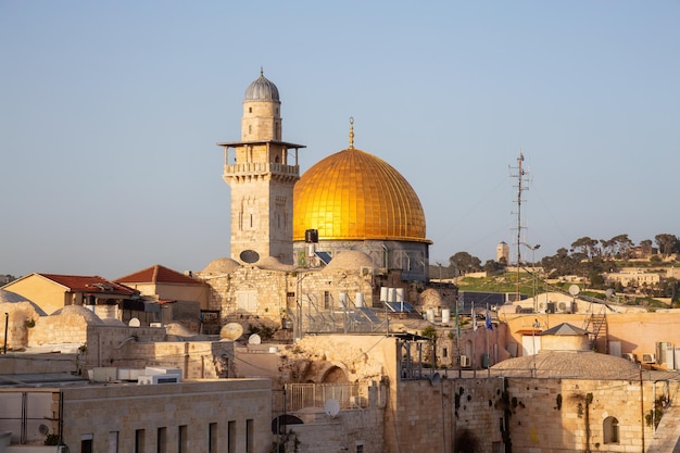 Dome of the Rock and the Western Wall in the Old City