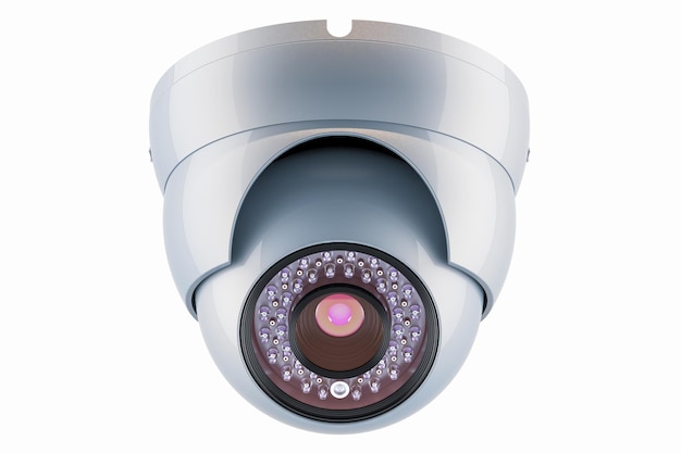 Dome security camera 3D rendering