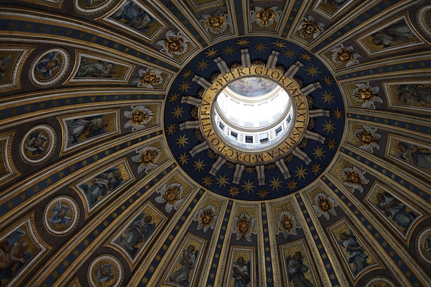 The dome of the Sistine Chapel in the Vatican