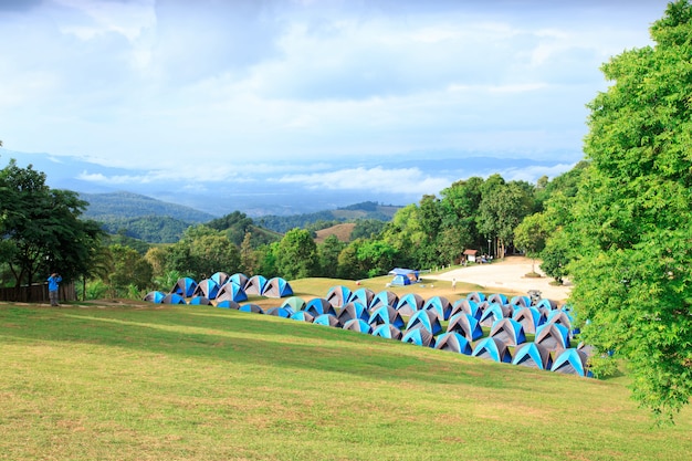 Dome tent camping at National Park