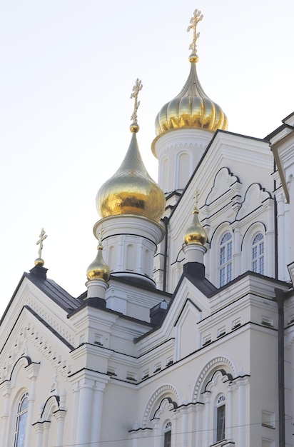 Domes of the pochaev lavra churches in ukraine