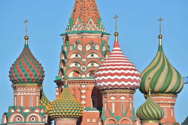 Domes of St Basil's Cathedral on Red square in Moscow