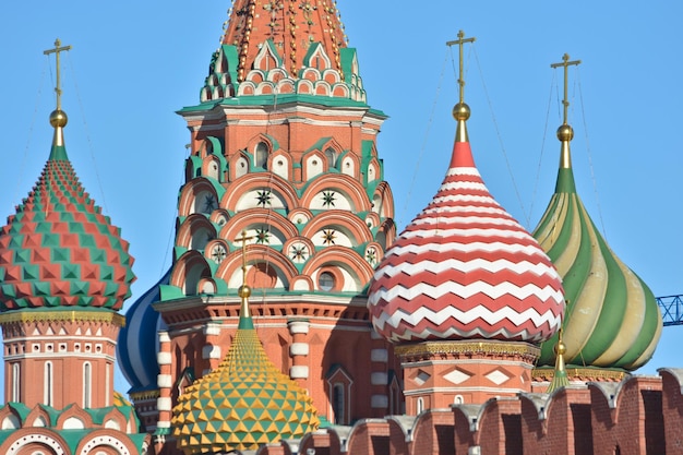 Domes of St Basil's Cathedral on red square