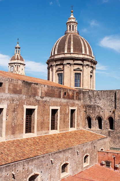 Domes, the symbol of Christianity, in Catania