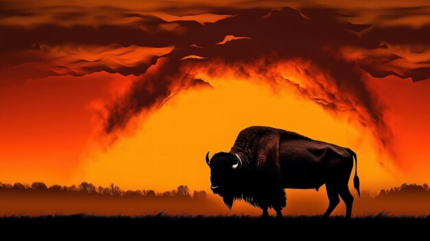 domestic animal buffalo vector