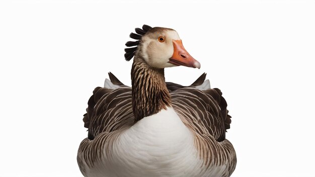 Photo domestic goose anser anser domesticus isolated on white